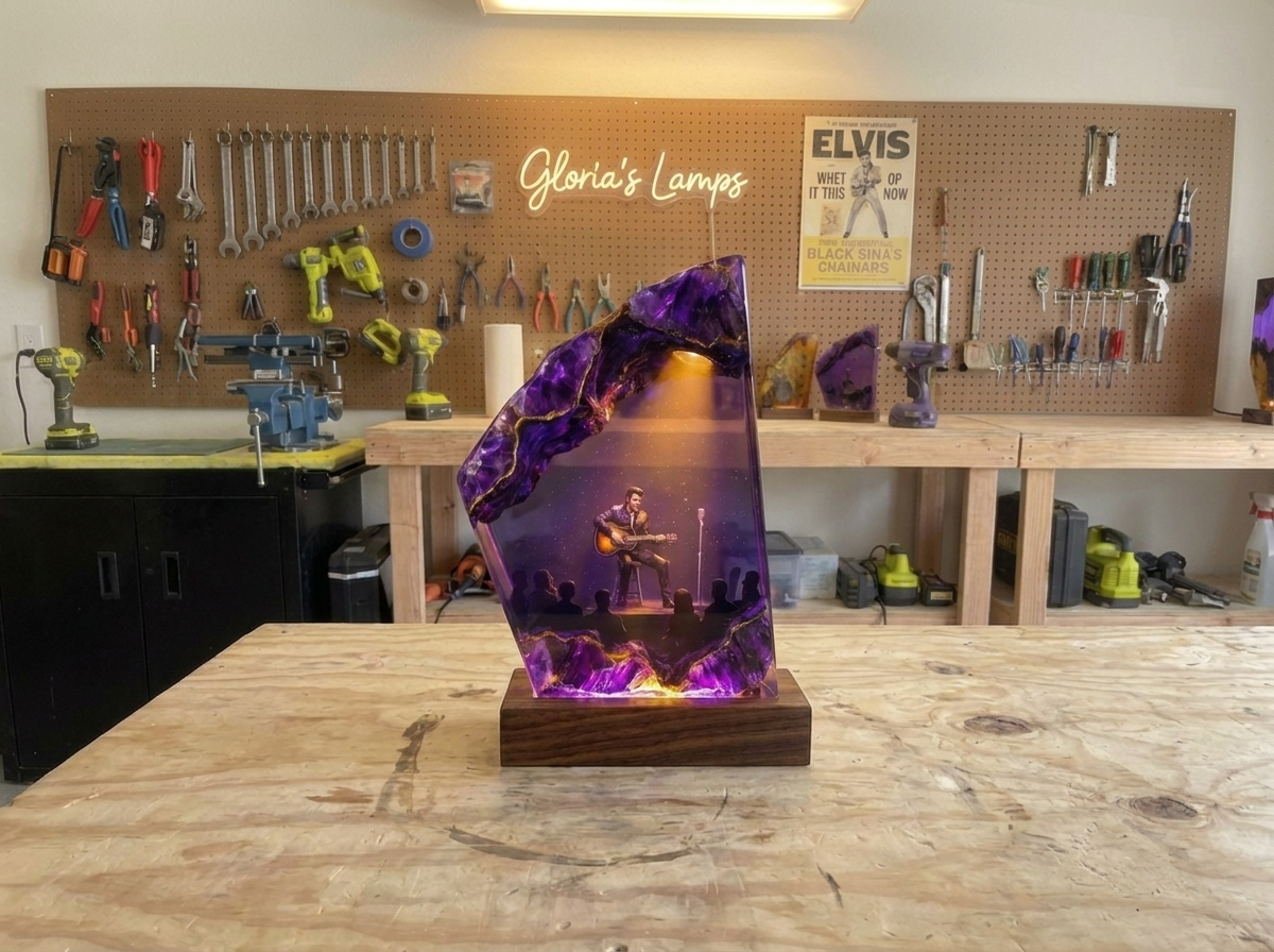 GloriasLamps - Music Legend Resin Lamps